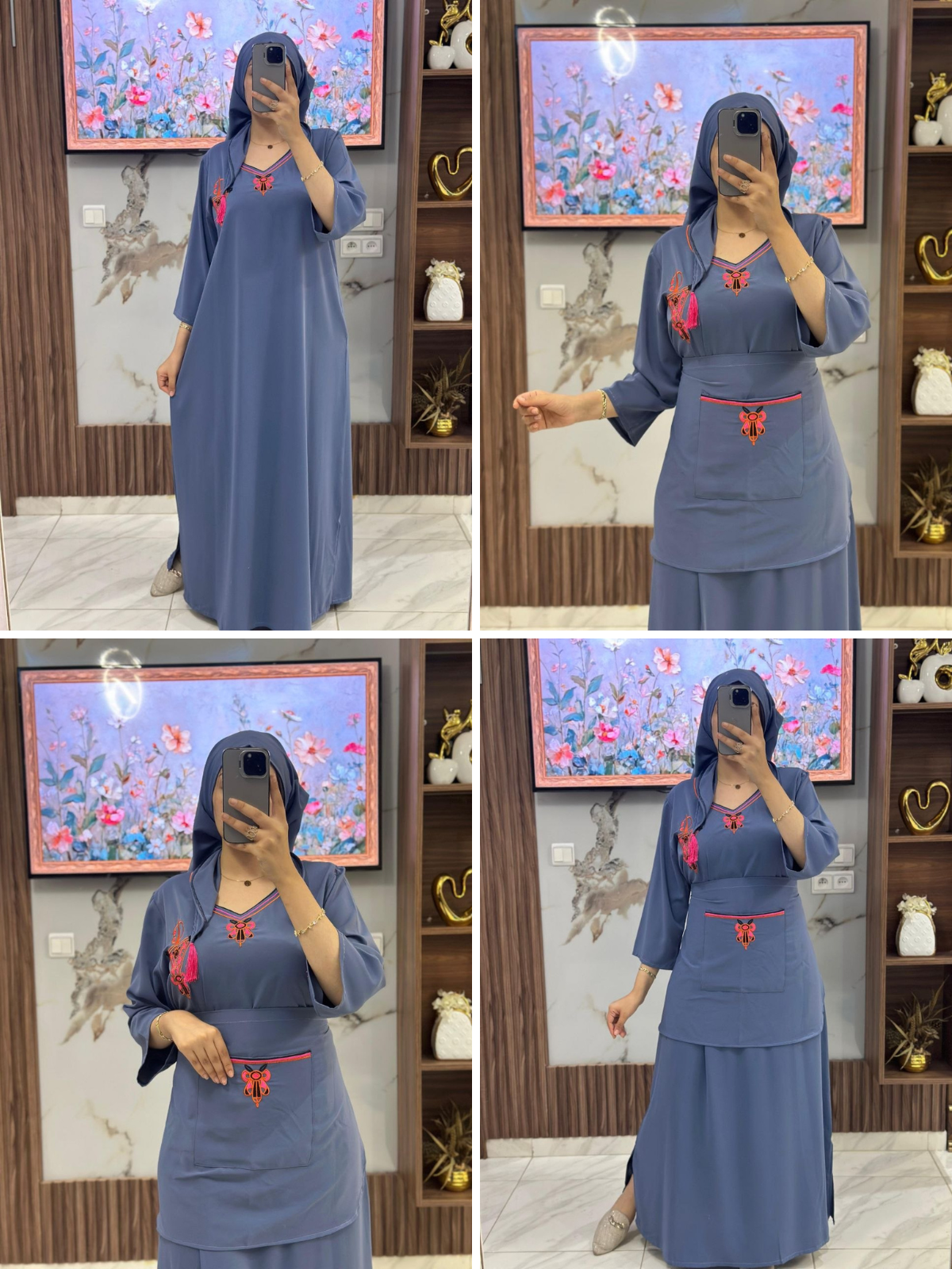 ROBE AVEC TABLIER 3 PIECES
