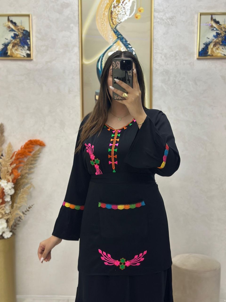 Robe tablier en crêpe