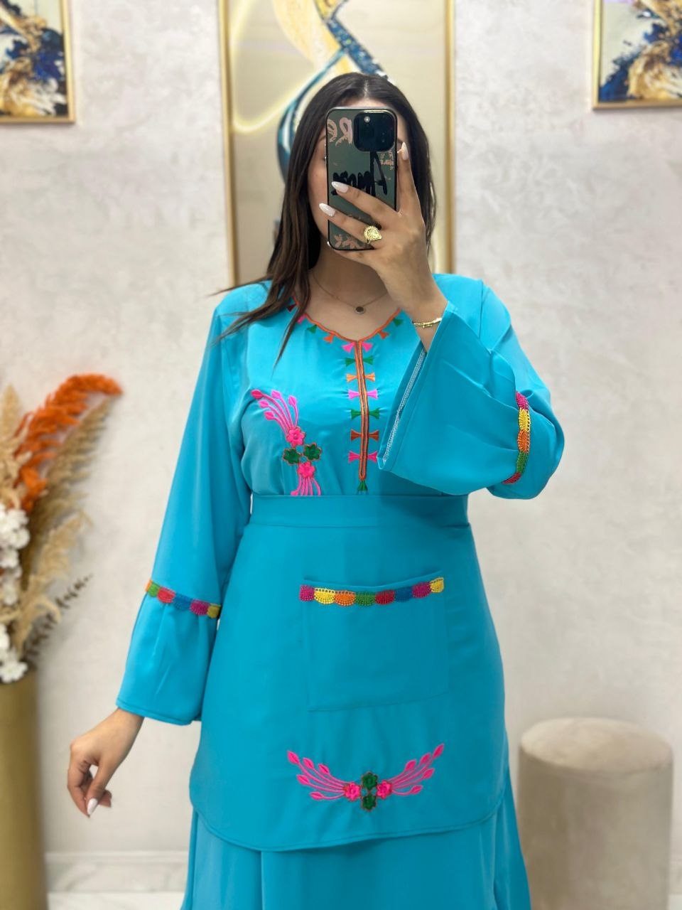 Robe tablier en crêpe