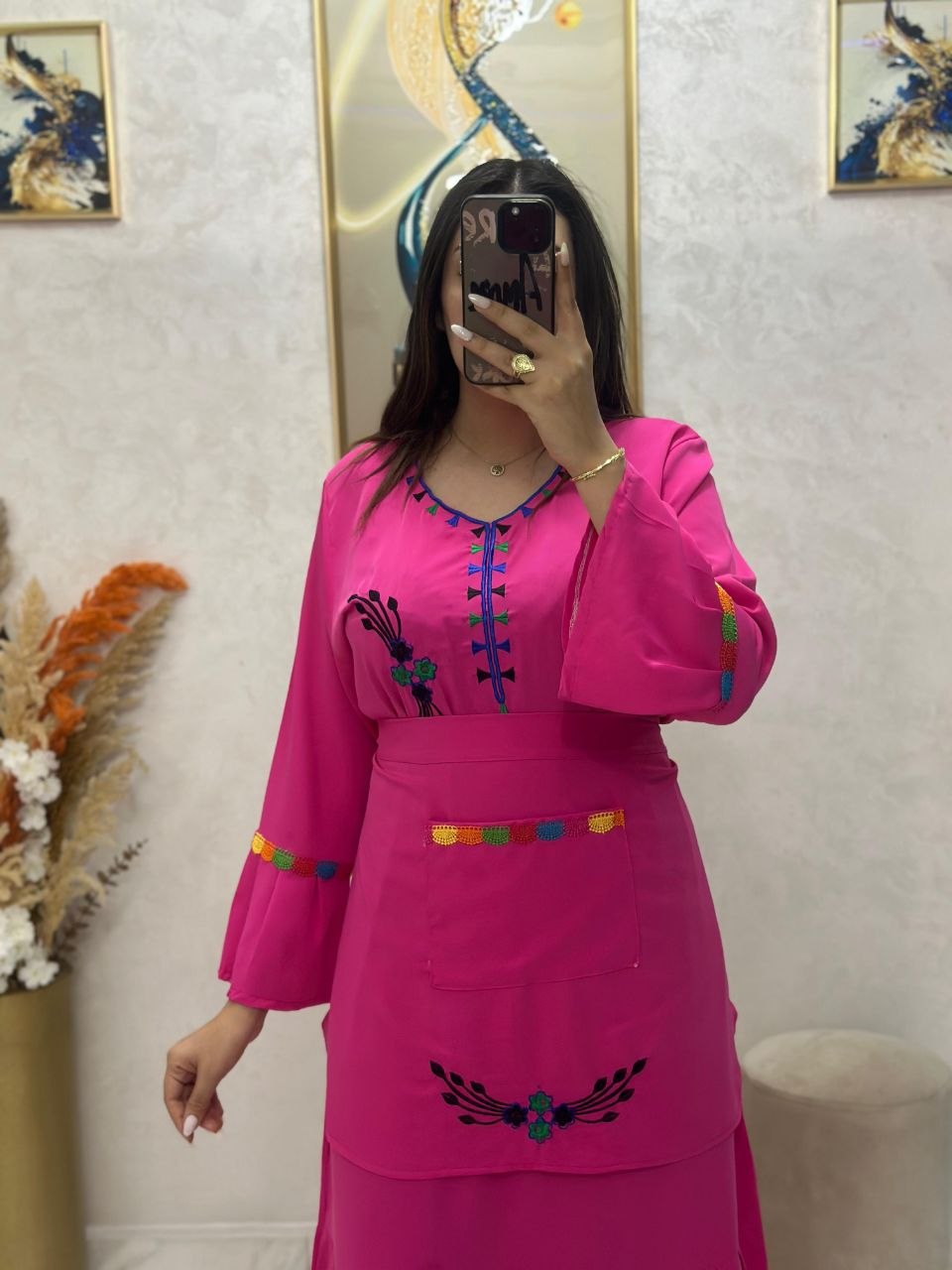Robe tablier en crêpe