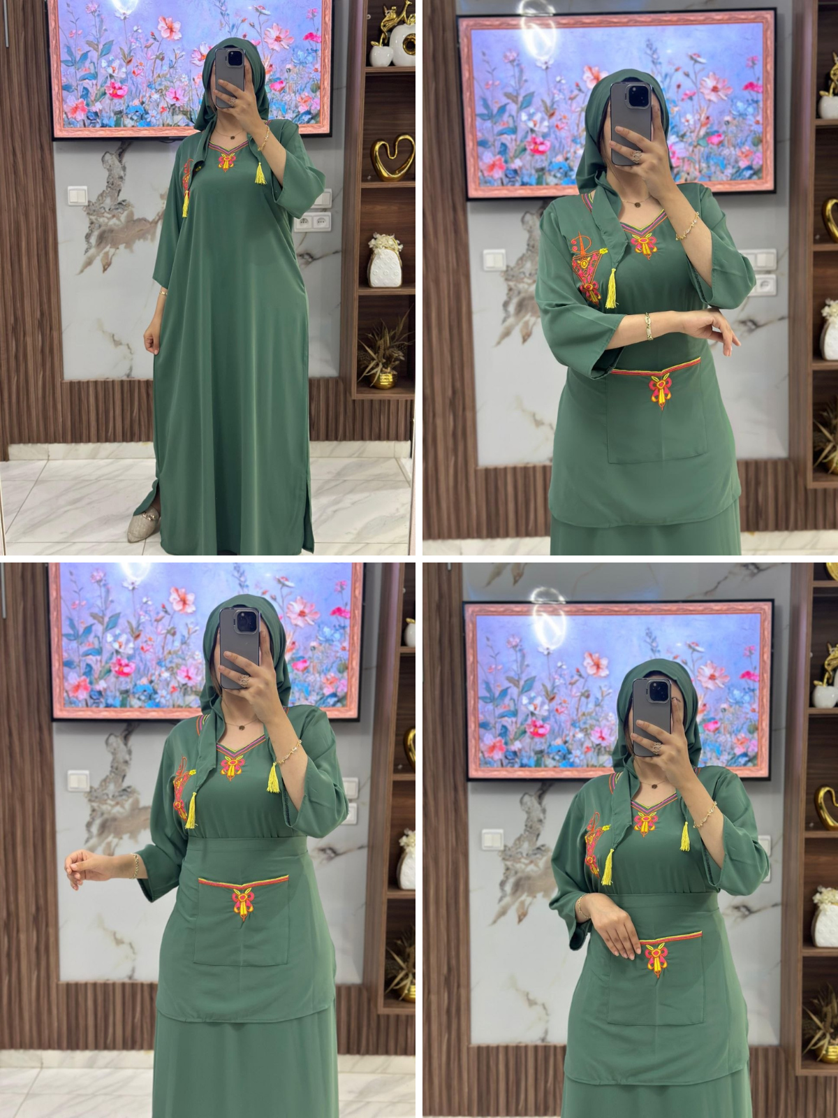 ROBE AVEC TABLIER 3 PIECES