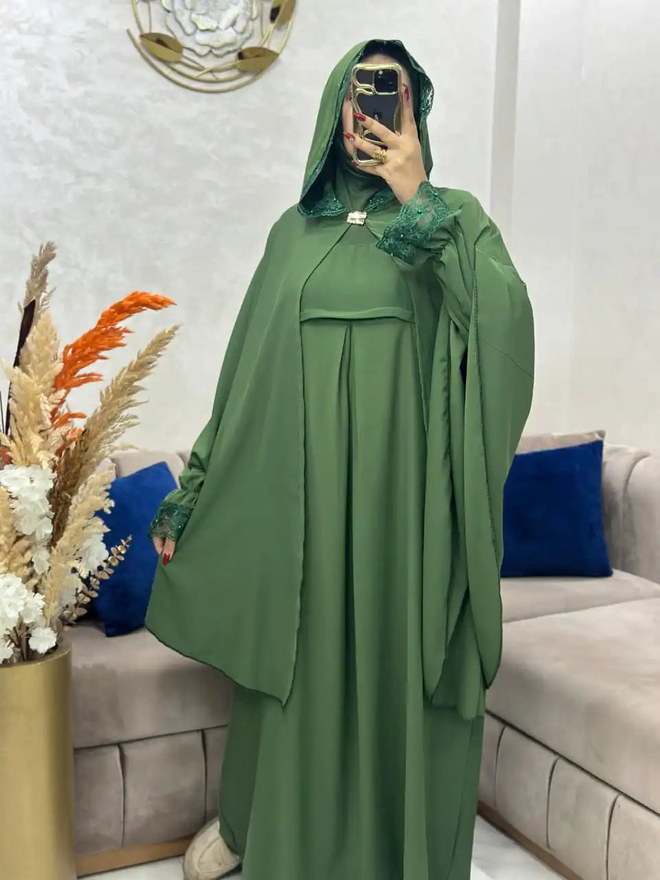 Abaya 2 Pieces en crêpe