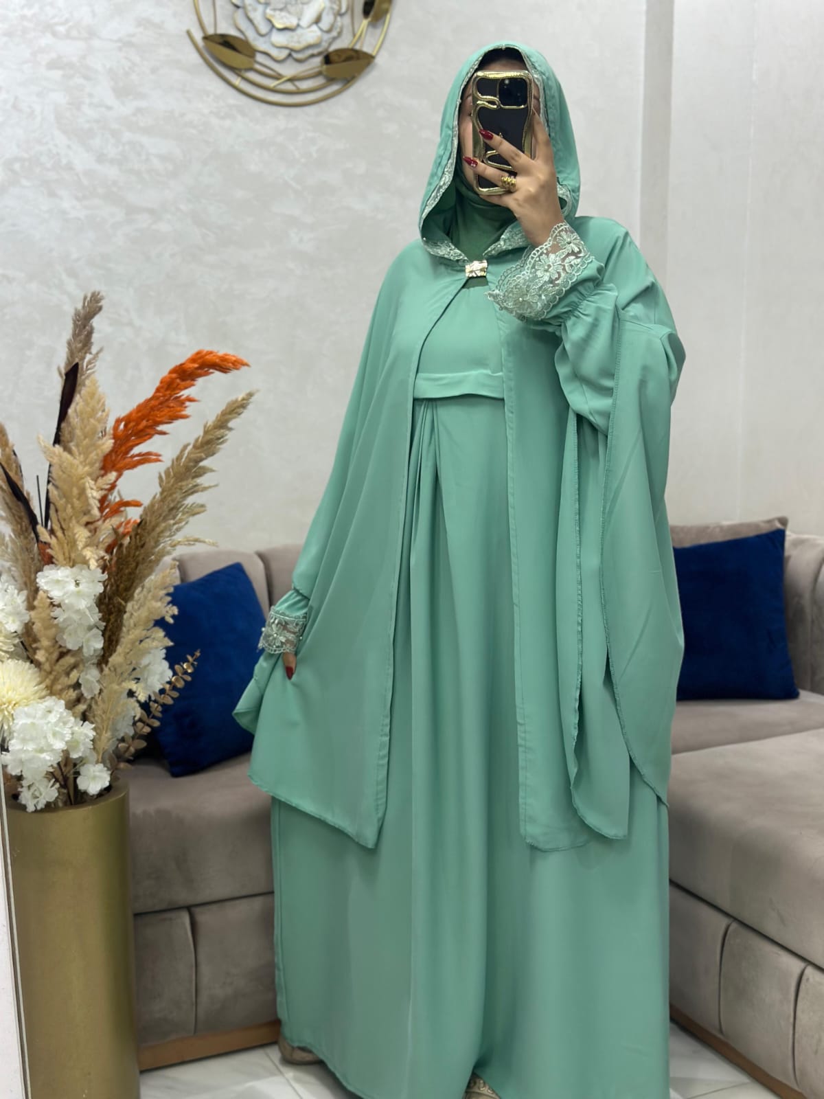 Abaya 2 Pieces en crêpe