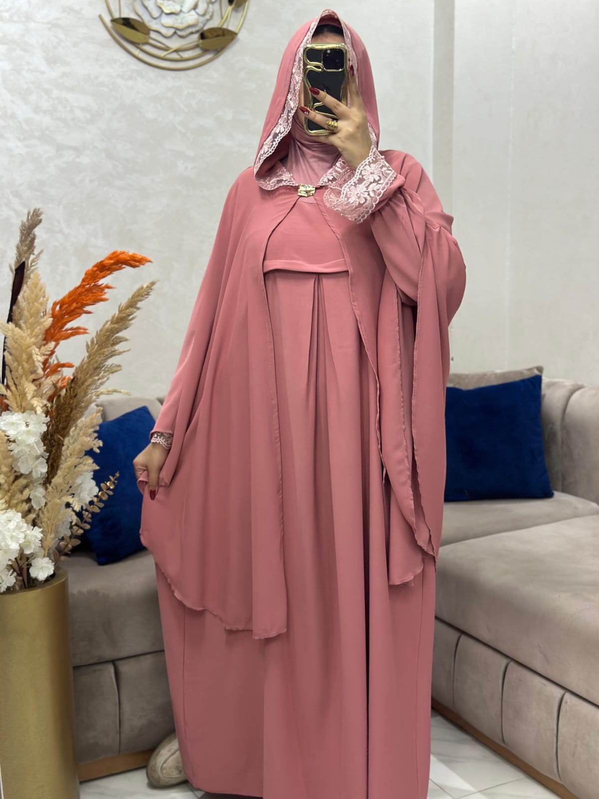 Abaya 2 Pieces en crêpe