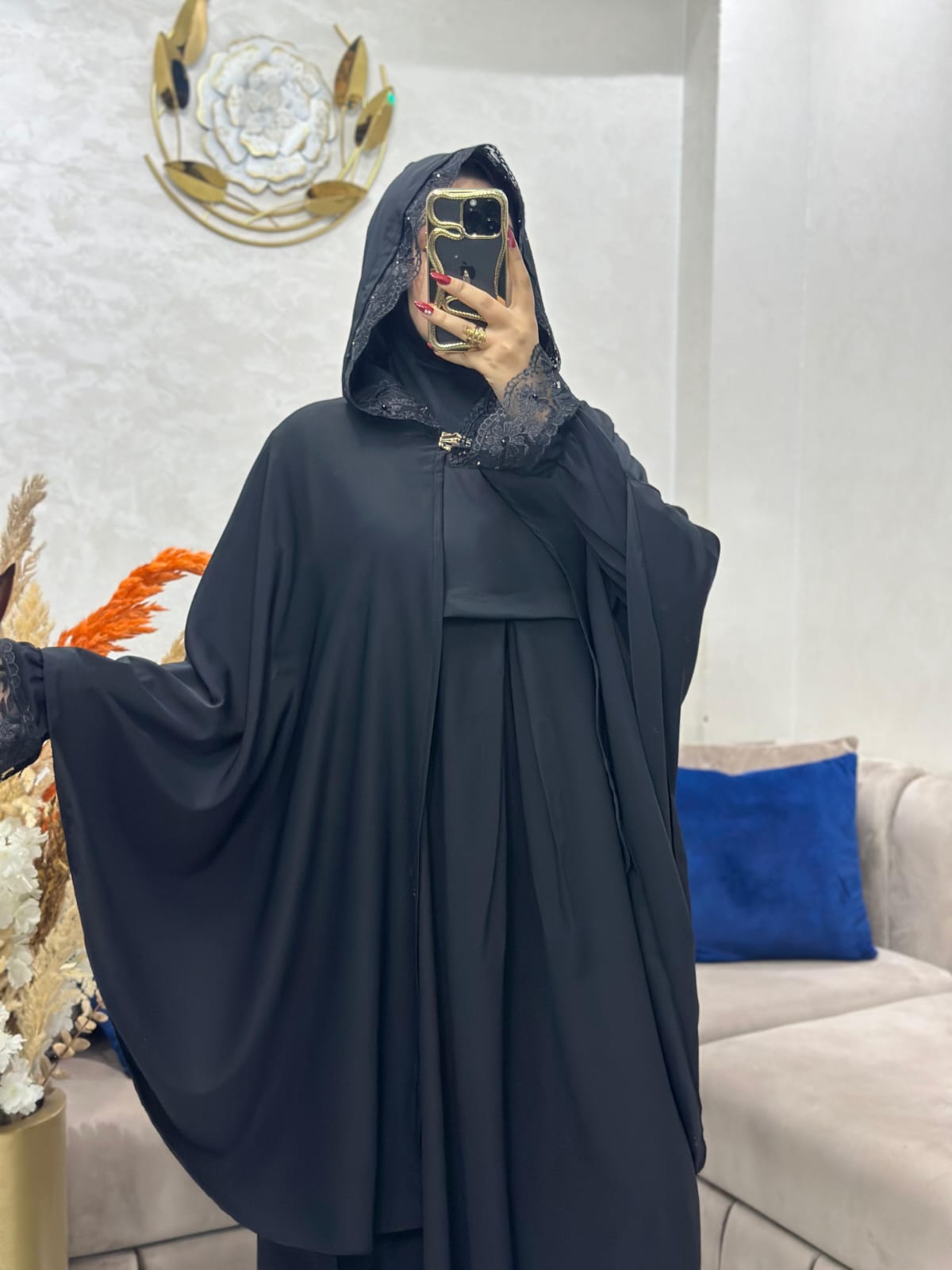 Abaya 2 Pieces en crêpe